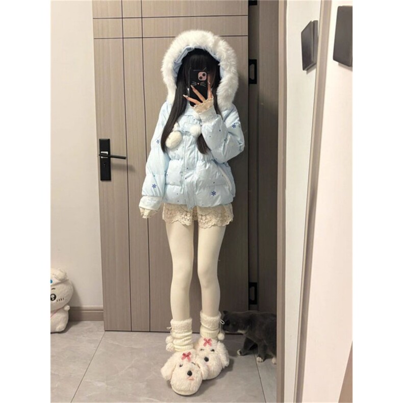 1506A/G79220/P99日系甜爱小个子毛领连帽棉服百搭宽松保季棉衣,男装棉衣,星座1506A
