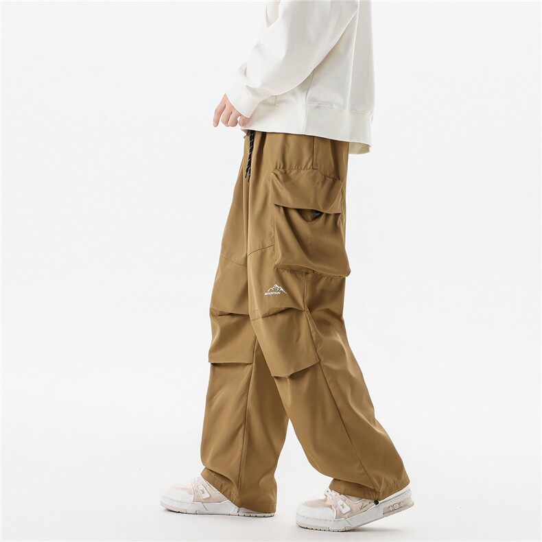 8XL-M刺绣冲锋裤男款大码春秋户外机能登山裤直筒阔腿裤KZ020P50,男装休闲裤,电商B312