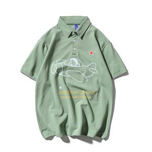 T恤潮流圆领男港风印花POLO衫百搭休闲时尚DS-B299-ZY1318P35图片
