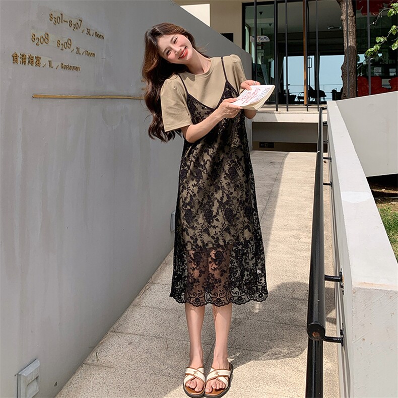 现货休闲蕾丝罩衫两件套2C110-H1152-P125-K188,女装套装/套裙,2C110