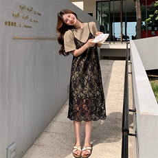 现货休闲蕾丝罩衫两件套2C110-H1152-P125-K188，女装套装/套裙，2C110