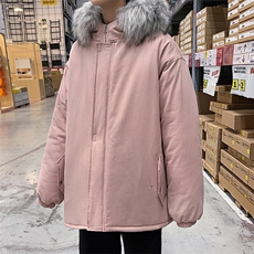 MM48111-P130冬季大毛领棉衣男士大码加厚棉袄男棉服，男装棉衣，电商A040