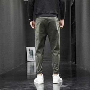 2021秋冬季新款休闲裤男宽松束脚弹性松紧腰潮流长裤K703-P45图片