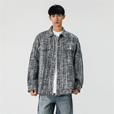 休闲宽松水洗牛仔夹克百搭潮外套JK9004-P88控139，男装夹克，电商A132（原电商B245）