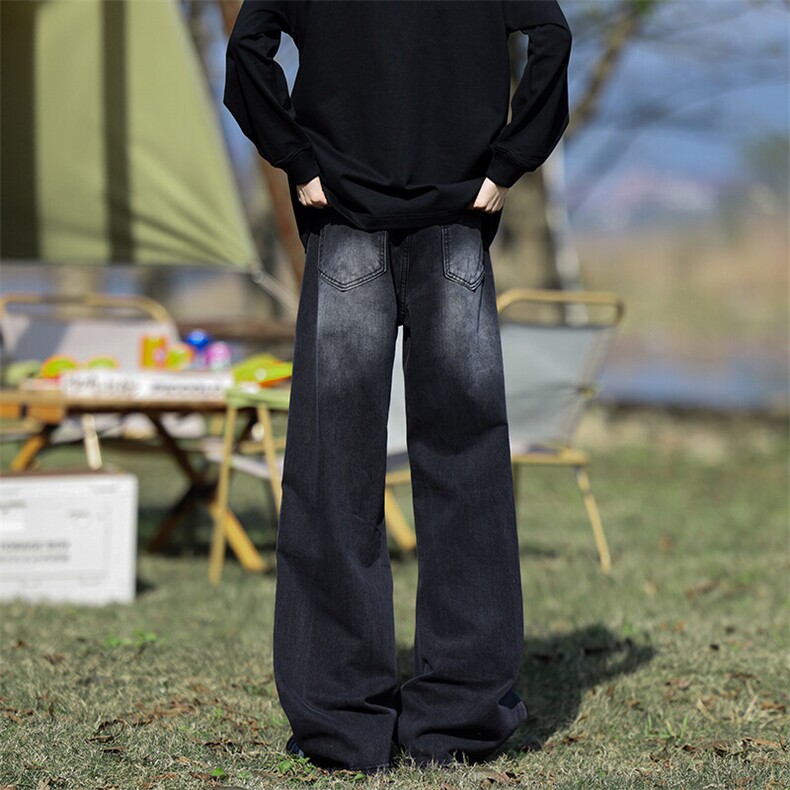 8XL-M现货牛仔裤大码复古水洗高街破洞裤子直筒乞丐裤NZ9011/P58,男装牛仔裤,电商B238