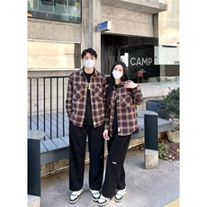1506-1/GJ010/P52美式复古衬衫男女款春秋季宽松，男装衬衫，星座1506A