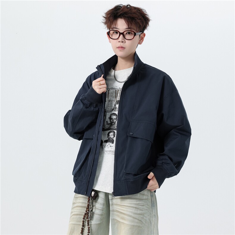 JK007无影墙 大口袋工装教练飞行员夹克 聚酯纤维(S-3XL)TP38图片