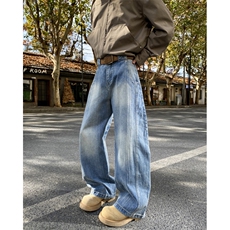 2026秋季新款美式高街复古水洗宽松牛仔裤B315-K25630-p65控88，男装牛仔裤，电商B315