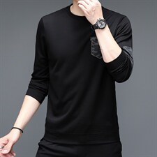 2023新款卫衣男士加绒上衣针织衫长袖T恤P59，男装针织衫/毛衣，电商D223-1