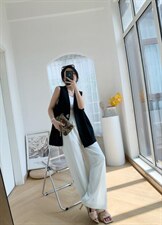 现货月亮扣马甲MLXL，女装马甲，森米薇