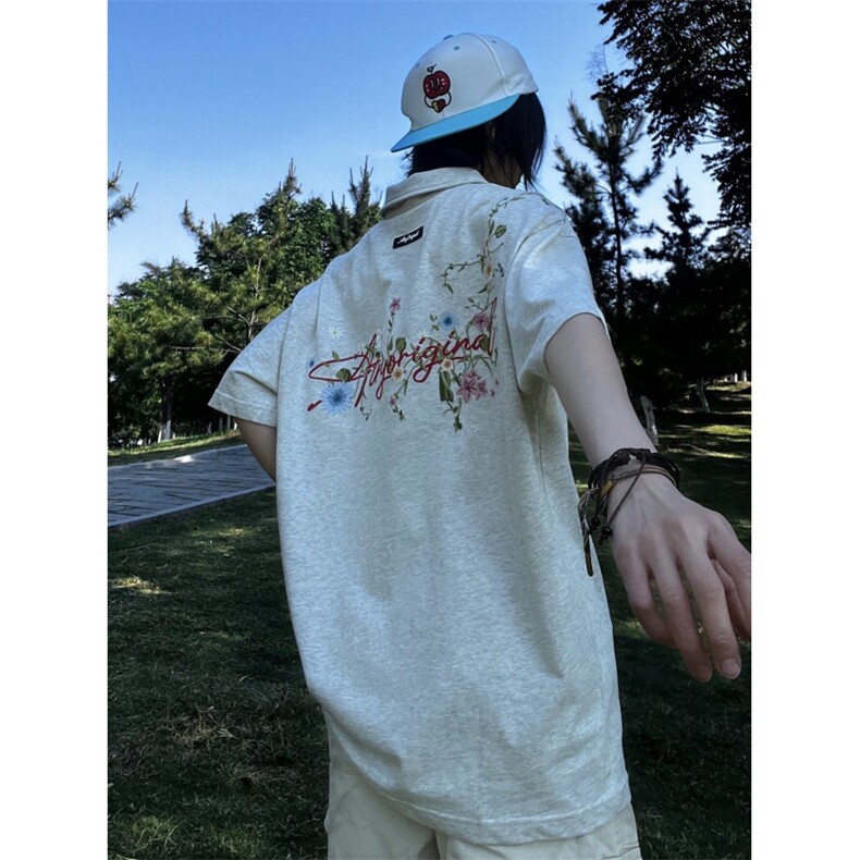 H0961-P45原版全刺绣内里铺布220克POLO领短袖T恤,女装T恤,星座617A-2