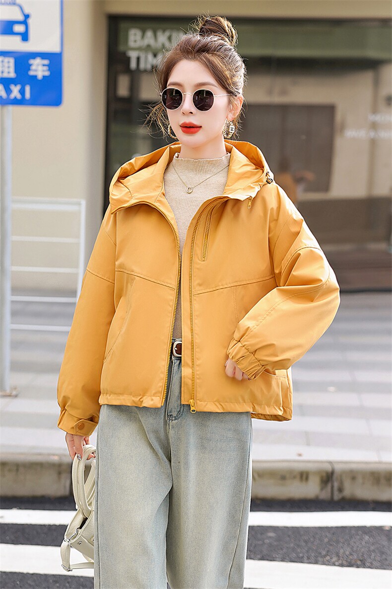 现货。现货派克羽绒服女短款冬季2024新款宽松时尚工装冲锋衣外套,女装羽绒服,一安秀
