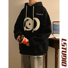 摇粒绒卫衣美式复古宽松休闲衣服潮牌连帽外套-JK23106-P70-控98，男装卫衣，星座605(原A050)