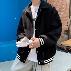 美式高街印花棒球服外套男秋季港风潮牌pu皮拼接夹克情侣褂，男装夹克，星座716-4
