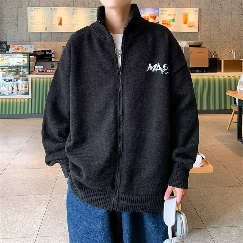 B328P53秋装男装立领毛衣开衫外套青年男生时尚宽松男装,男装针织衫/毛衣,星座512-6