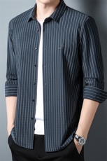 X033钱塘2020-2中青年男士秋季新款时尚休闲帅气长袖衬衣P77，男装衬衫，钱塘207-2