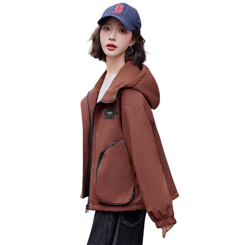 加绒加厚派克棉服女2024新款冬季保暖小个子宽松休闲百搭棉衣外套,女装棉衣/棉服,悦祺