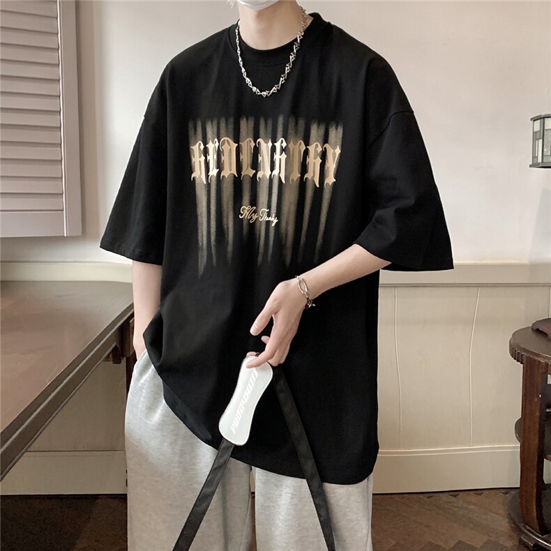 夏季新款丝网印花短袖T恤A072-T3025-P35控48,男装T恤,电商A072