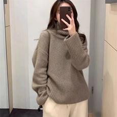 2024秋冬新款羊毛女士长螺纹王菲同款羊毛衫，女装羊毛衫，胜酷羊绒
