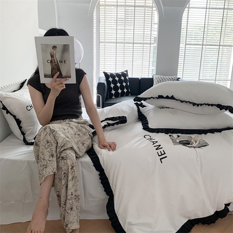 秋冬新款华夫格暖小棉小香风四件套-邂逅系列,女装床品套件,一起卖家纺