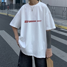 DX17071-P20纯棉短袖t恤男大码半袖打底衫宽松体恤衫港风，男装T恤，电商A040