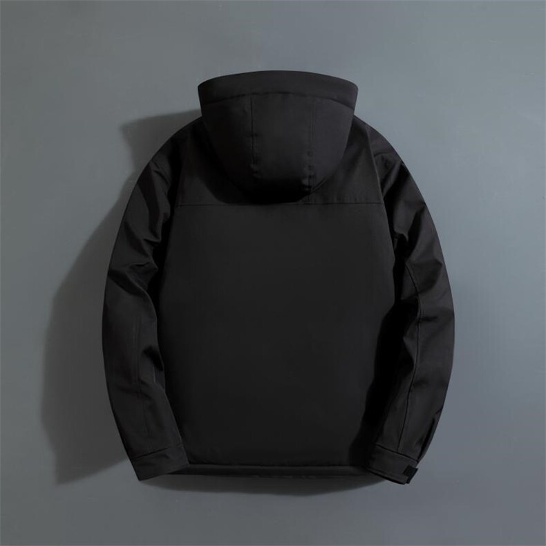 拼色冲锋衣韩版男士情侣光板连帽校服羽绒服白鸭绒外套,男装羽绒服,星座301D-5(原星座1415）