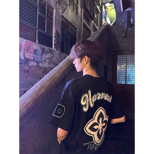 原版做工毛巾刺绣发泡印花纯棉短袖ZX0279-P35图片