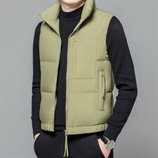 2023年休闲时尚高端男士羽绒服马甲P355，男装羽绒服，电商D223-1