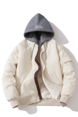 现货2色秋冬带帽情侣外套飞行服外套棉服夹克，男装夹克，电商A105