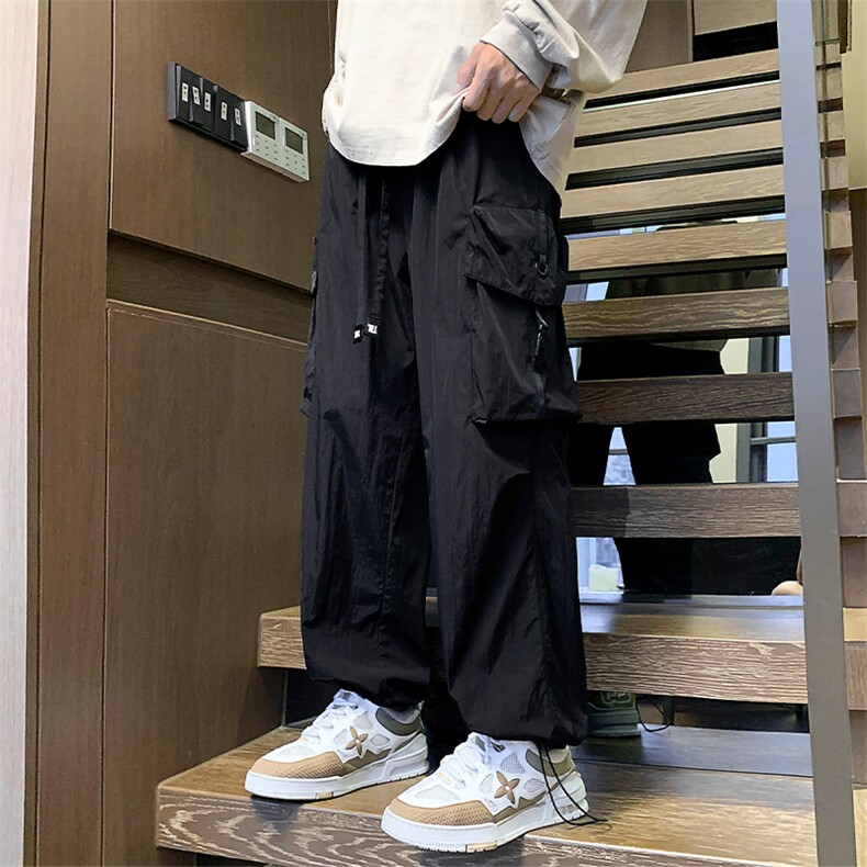24春款纳米皱工装裤休闲裤束脚裤男KP202P55,男装休闲裤,星座1204-3