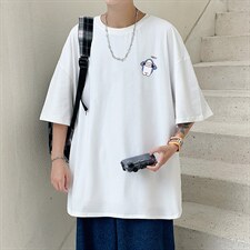 DX17167-P20纯棉短袖t恤男大码半袖打底衫宽松体恤衫港风，男装T恤，电商A040