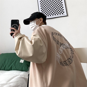 港风刺绣夹克男PU皮拼接潮牌棒球服（直播品质）XZ1213-DY06-P90图片