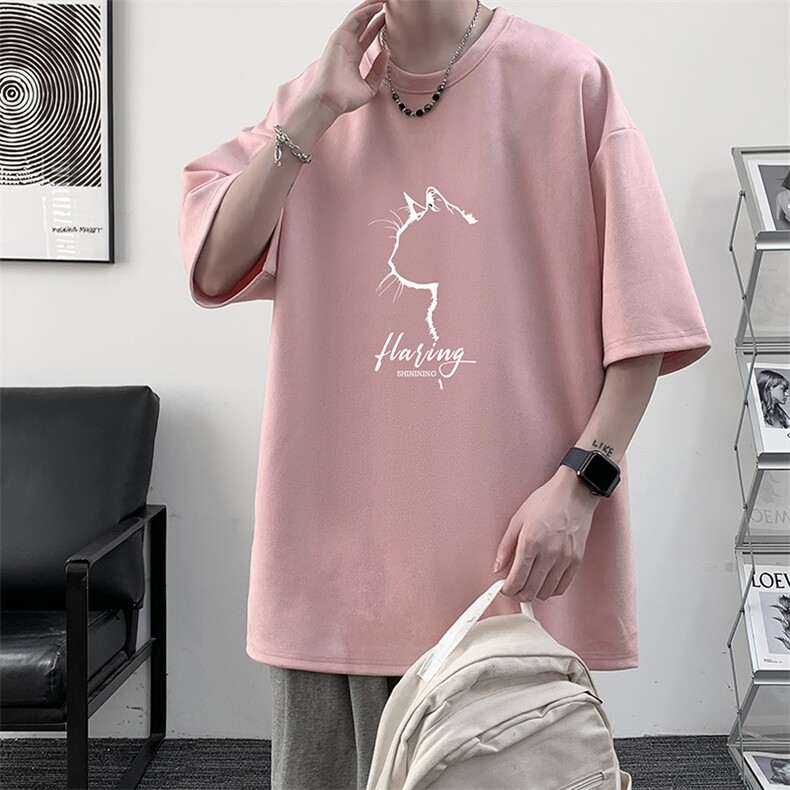 麂皮绒短袖t恤男大码半袖男大皂风JD82344-P25,男装T恤,电商A040