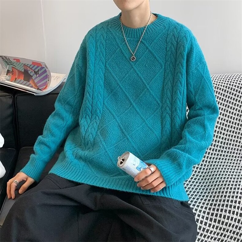 毛衣男港味2023秋季复古日系针织衫M119P46,男装针织衫/毛衣,星座1116-2