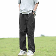 冲锋裤子男薄款速干伞兵裤潮牌痞帅宽松直筒休闲长裤669P38，男装休闲裤，星座410-2