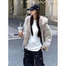 美式复古座山雕短款连帽毛领棉服女冬派克服棉衣外套M1161，男装棉衣，星座1116A（原606A-3）