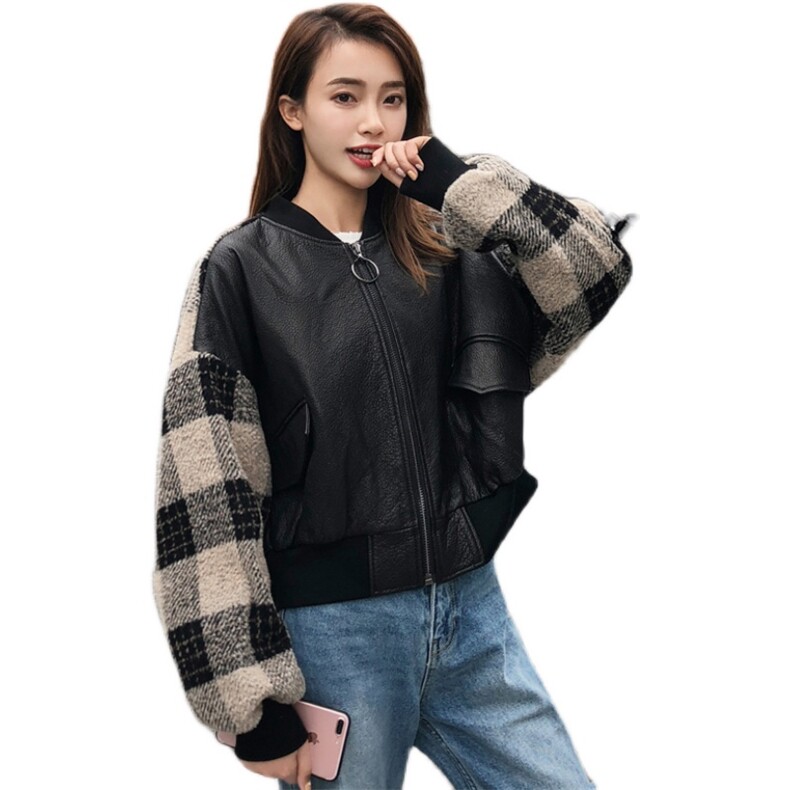 现货271-930-P155皮毛拼接短外套控218,女装短外套,浙宝271