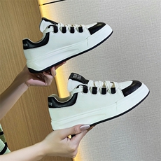 厚底小白鞋女真皮2024秋季新款休闲系带学生单鞋，女鞋休闲鞋，电商A223