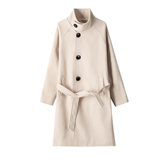 韩版港风立领风衣毛呢大码复古中长款大衣外套男J5277-特P95控168，男装风衣，电商A001-1