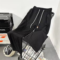 港风秋款男休闲裤贴标直筒宽松长裤h321P40，男装休闲裤，星座1013-1