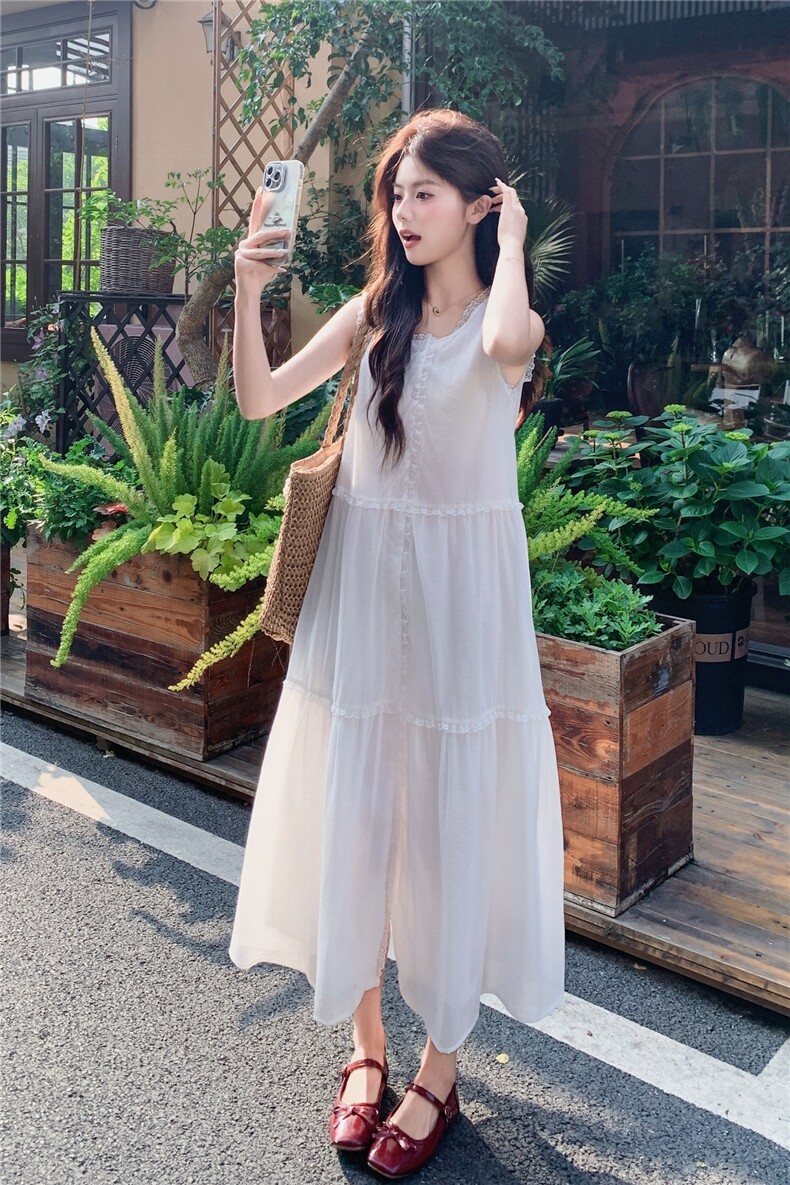 2026年夏季新款时尚潮流舒适飘逸大摆仙女连衣裙,女装连衣裙,心心服饰