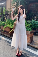 2026年夏季新款时尚潮流舒适飘逸大摆仙女连衣裙，女装连衣裙，心心服饰