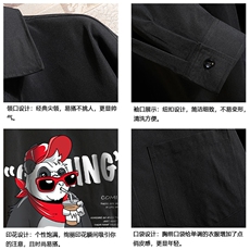 CS15218-P38加绒款-P48长袖衬衫男士大码宽松衬衣男寸衫砖墙，男装衬衫，电商A040A