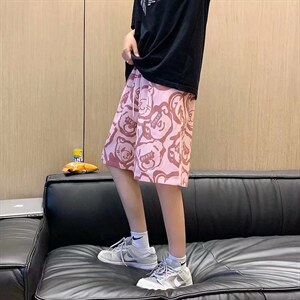 ins韩版休闲短裤男夏季薄款五分裤宽松学生篮球运动裤潮D263-P18,男生的学生党穿搭图片