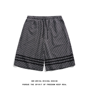 K8076/P25夏季新款时尚冰丝宽松印花短裤男中裤大码休闲短裤中裤图片