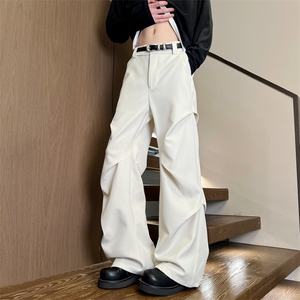 XZ616春季重磅美式立体工褶垂感百搭休闲长裤K26003特P30