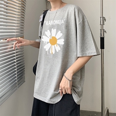 大货夏款小雏菊印花短袖男圆领短袖T恤潮T恤衫T3028，男装T恤，星座1013-1