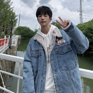 现货棉服男冬季棉衣外套羊羔绒翻领加厚毛领保暖外套MY2223-P125图片