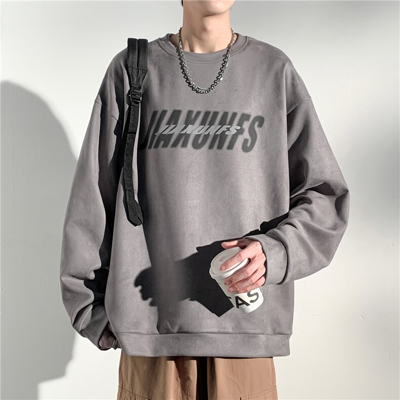 港风大码长T潮流麂皮绒套头圆领长袖卫衣TC1003-P34【特价】,男装卫衣,电商A007