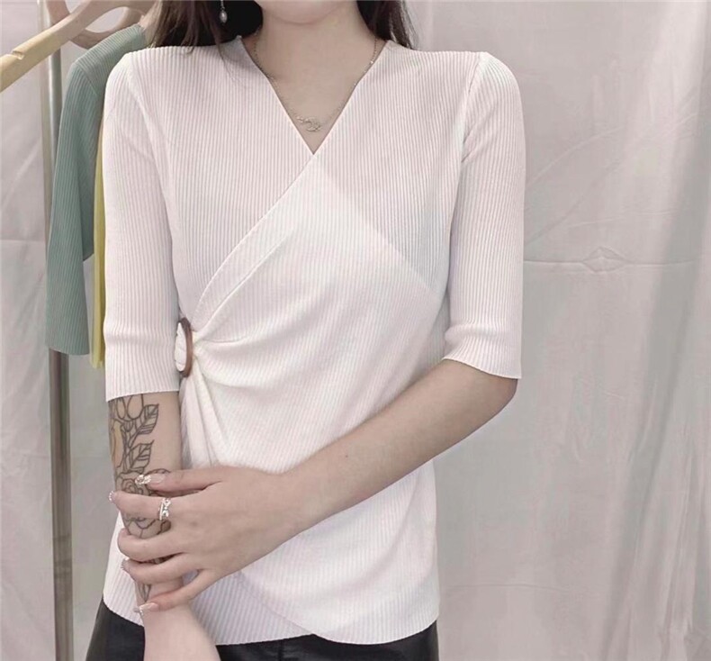 褶皱设计针织衫，其它，魅力元素